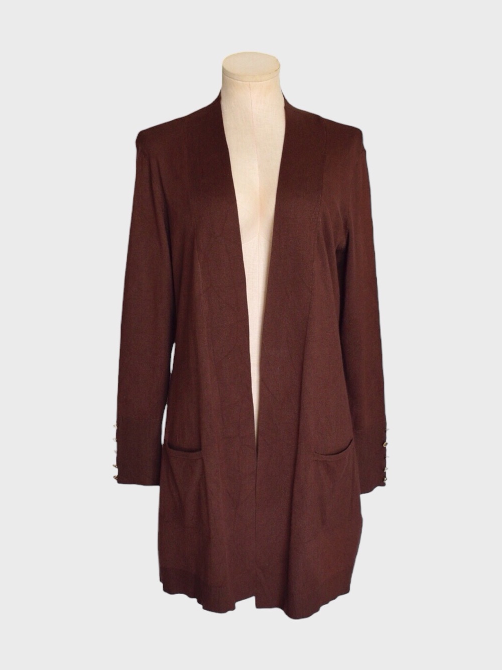 NWT JM Collection Open Front Longline Cardigan